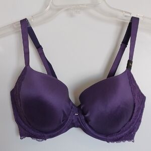 NWT ** Victoria's Secret Fabulous Lined Demi Bra Purple Lace * Size 36D